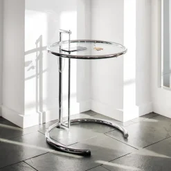 Adjustable Table E 1027 Krom Sidobord