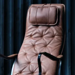 Chic Fåtölj Metall Läder