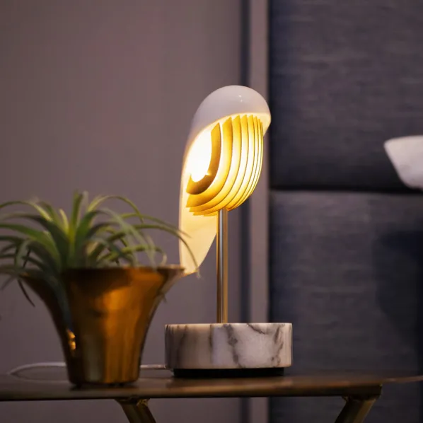 Chirp Väckarklocka/Lampa Marmor