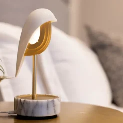 Chirp Väckarklocka/Lampa Marmor