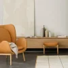 Embrace Small Fåtölj Och Pall Vintage Cognac Läder