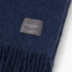 Mohair Pläd Denim Dark Blue