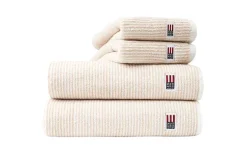 Original Towel Handduk Striped White/Tan