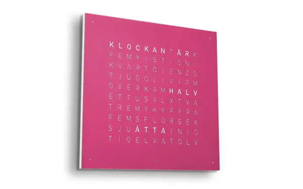 Qlocktwo Earth 45 Pretty Pink Limited Edition