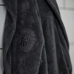 Unisex Hotel Velour Morgonrock Grå