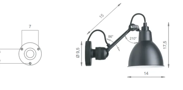 304 Vägglampa Kabel